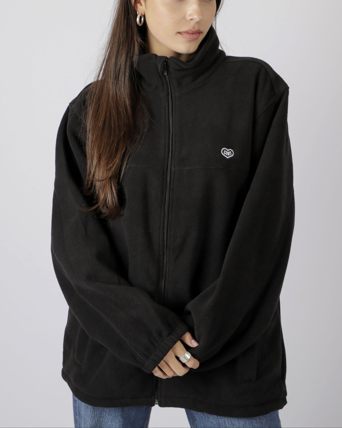 ZIPPER POLAR HEART BLACK ♀