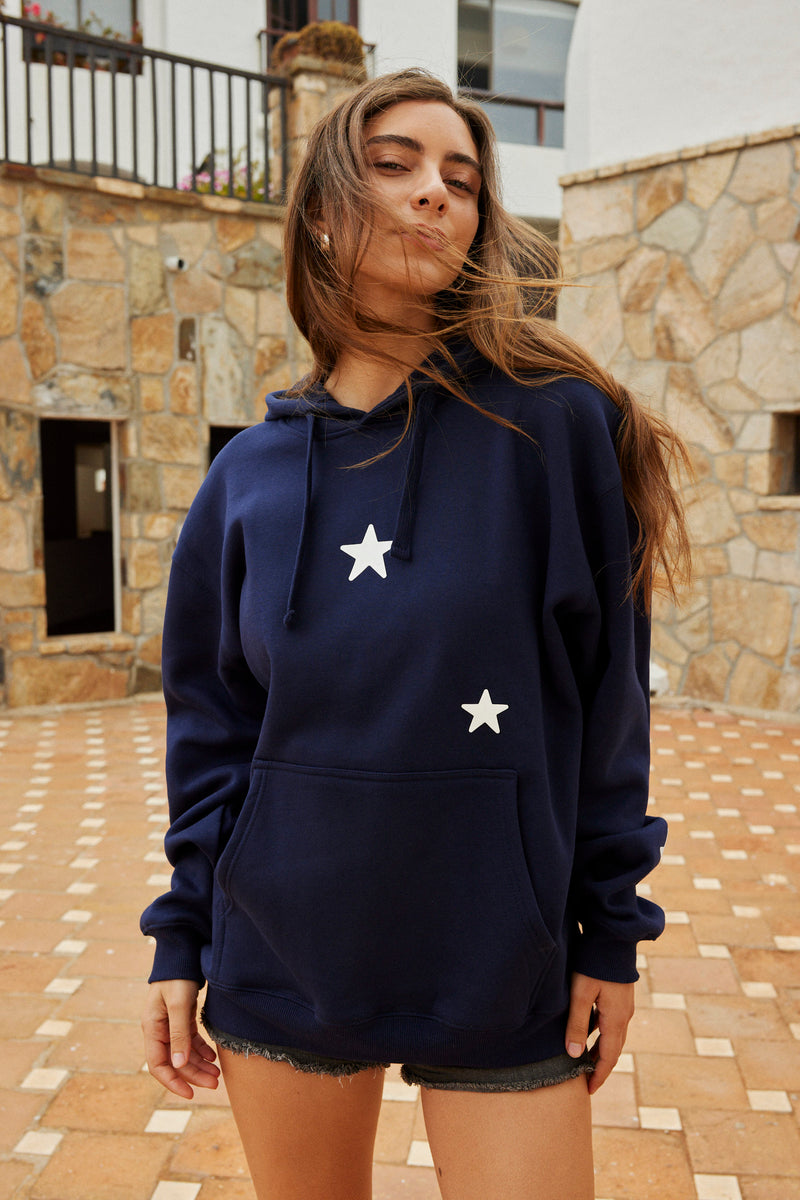 HOODIE STARS RAIN AZUL ♀