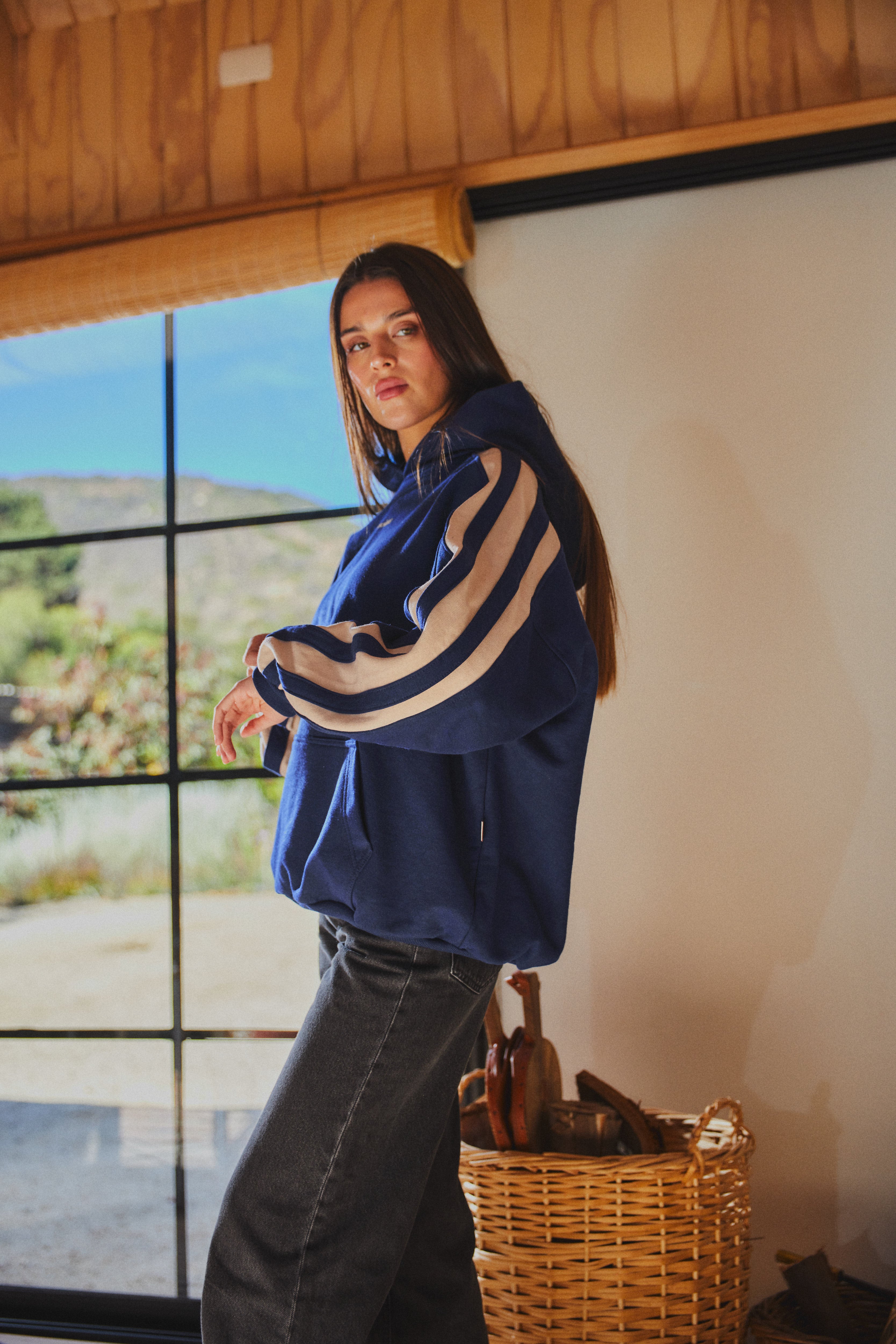 HOODIE CONS STRIPES BLUE