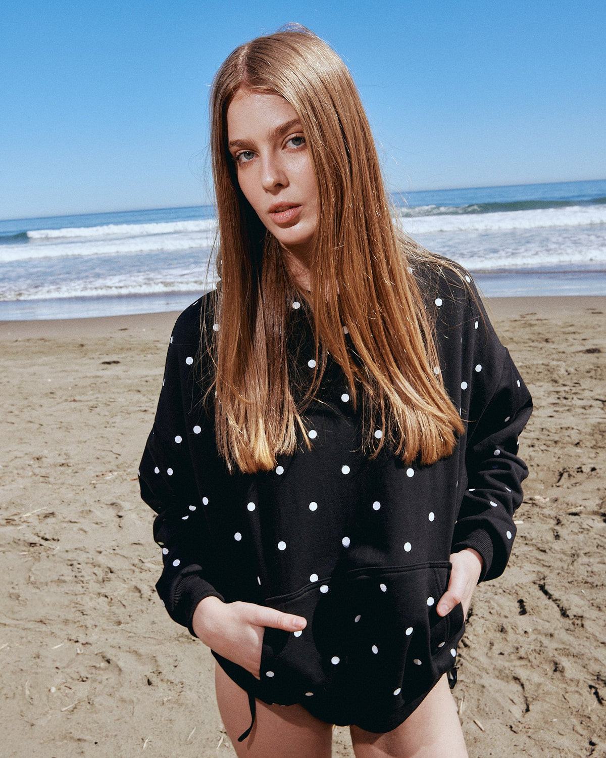 HOODIE CANDY MINIDOTS BLACK