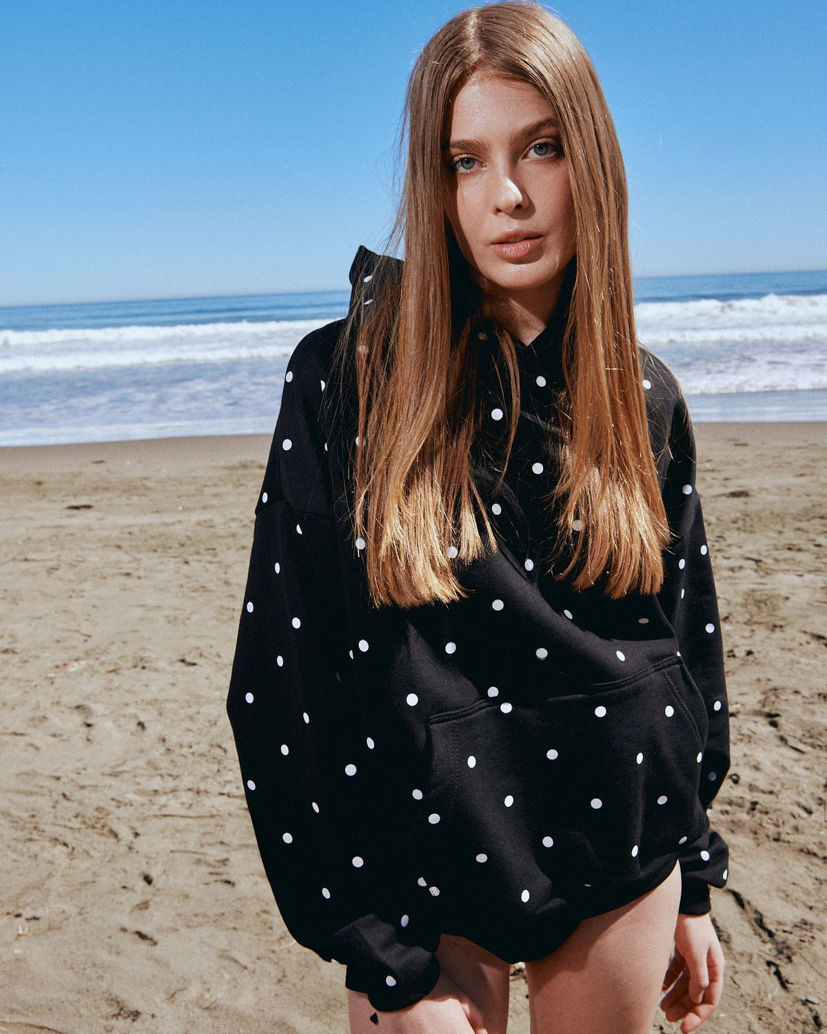 HOODIE CANDY MINIDOTS BLACK