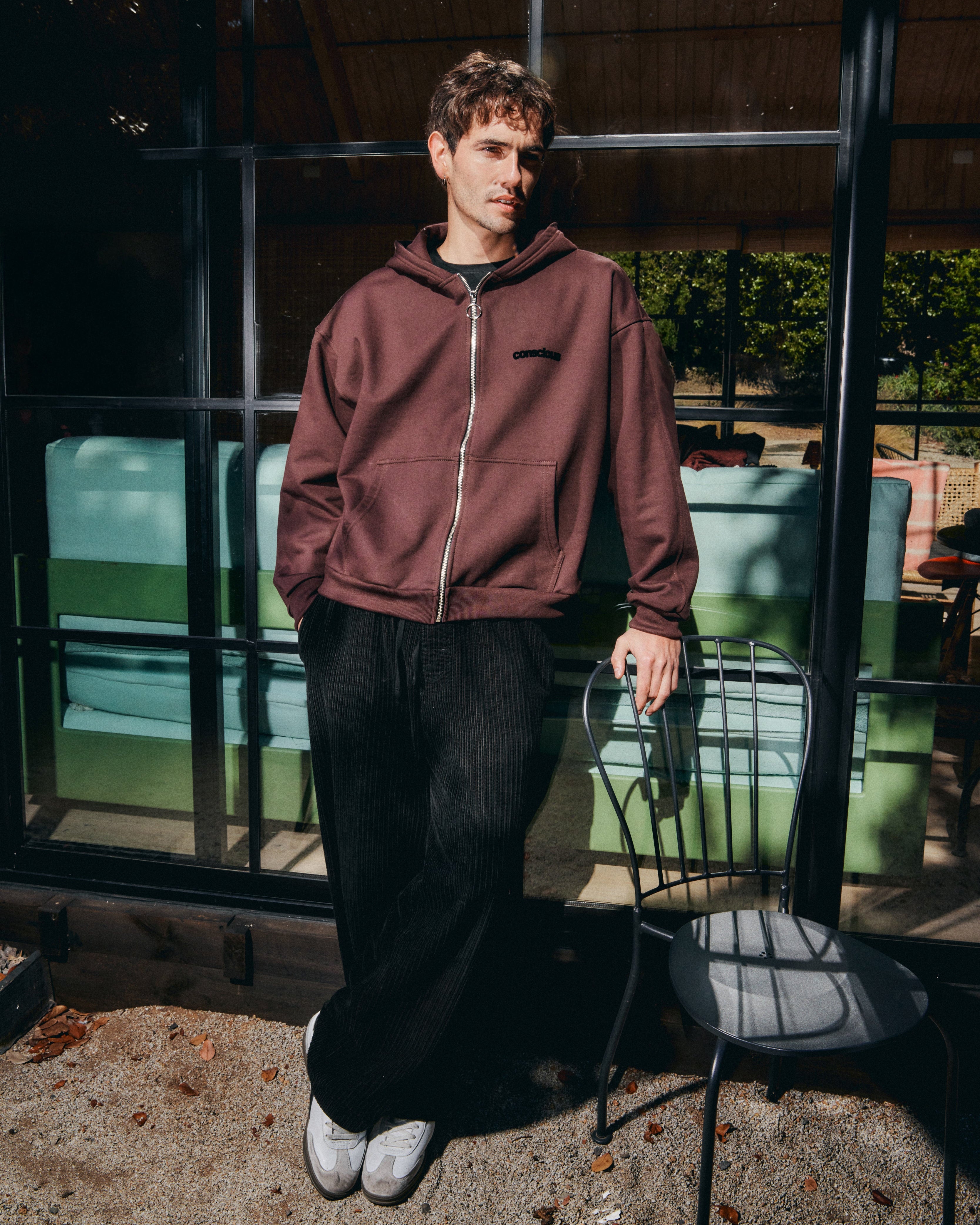 FULL ZIP CONS BROWN