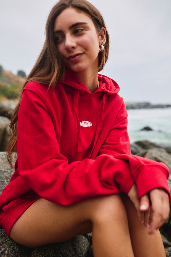 HOODIE BY THE BEACH ROJO ♀