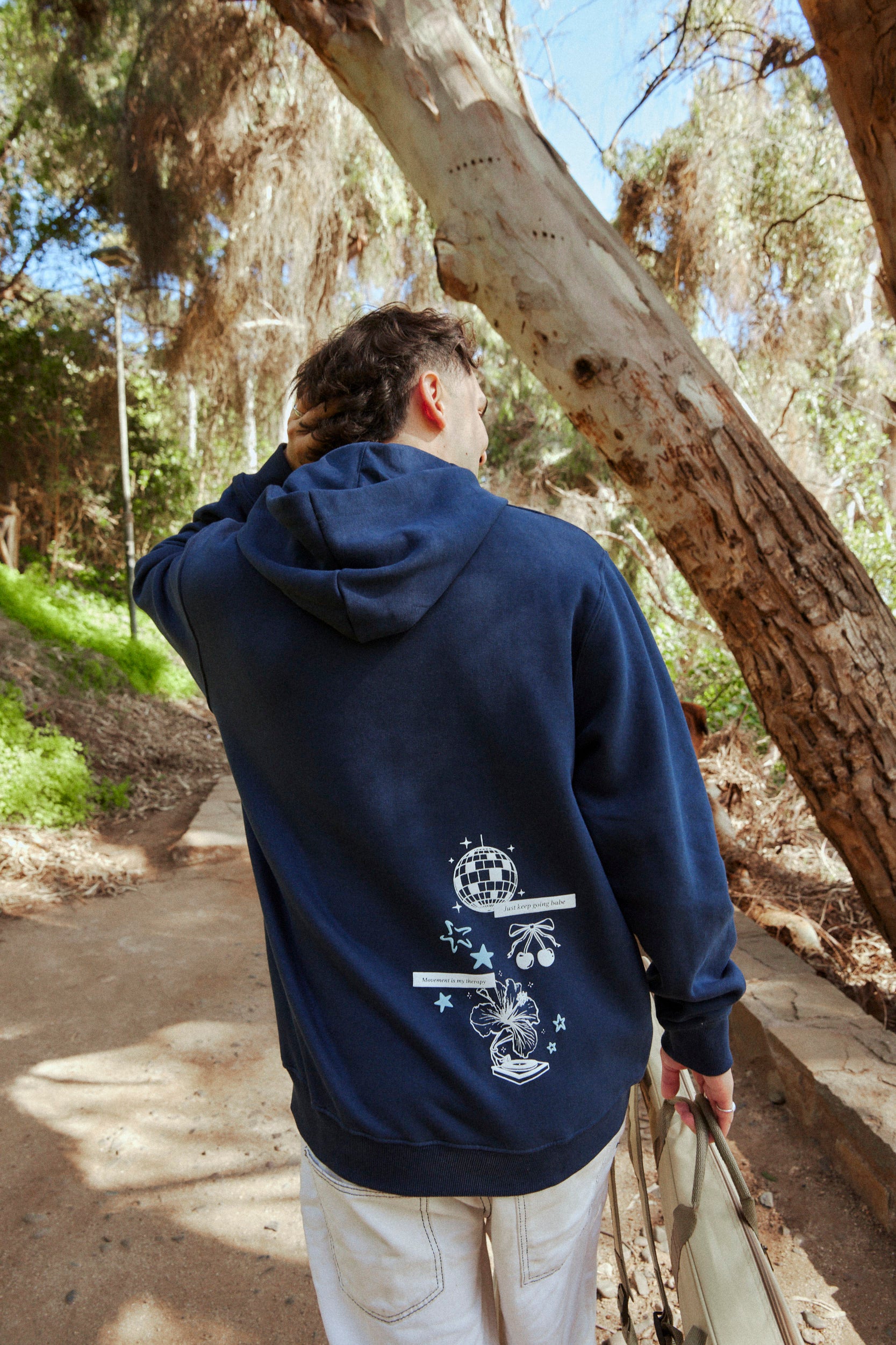 HOODIE DISCO THERAPY DEEP BLUE