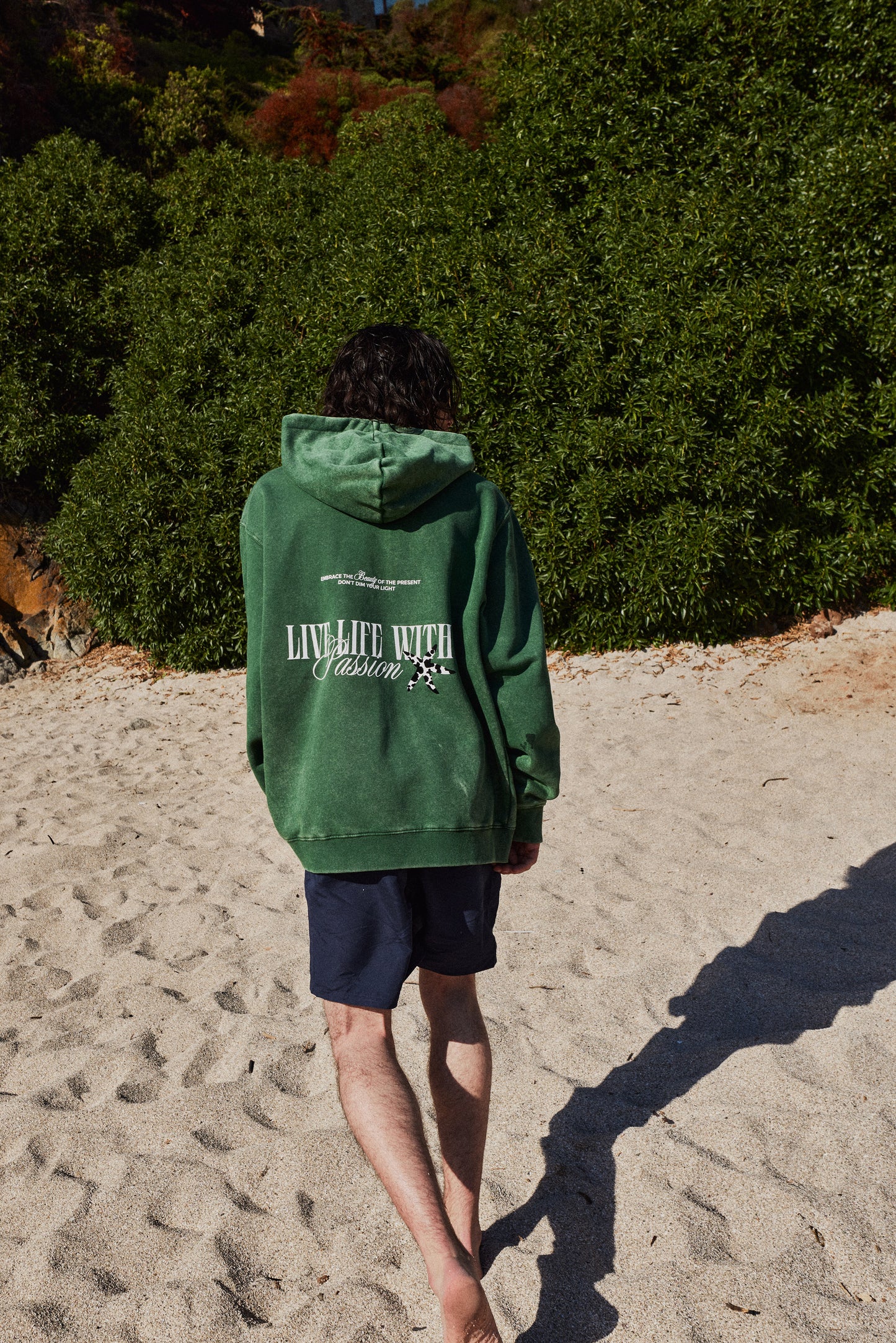 HOODIE LLWP GREEN ACID WASH ♂