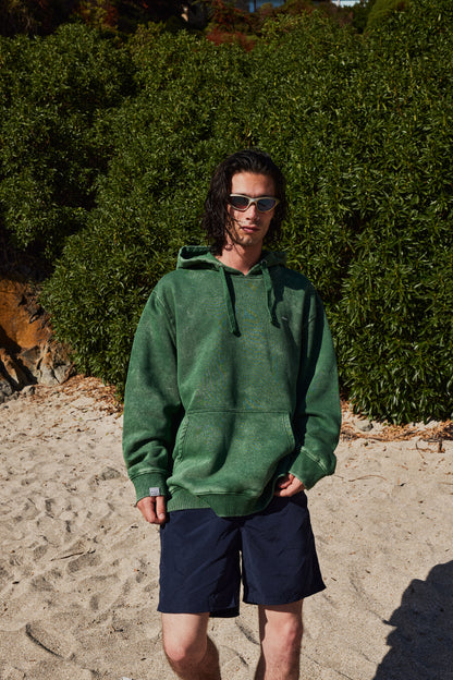 HOODIE LLWP GREEN ACID WASH ♂