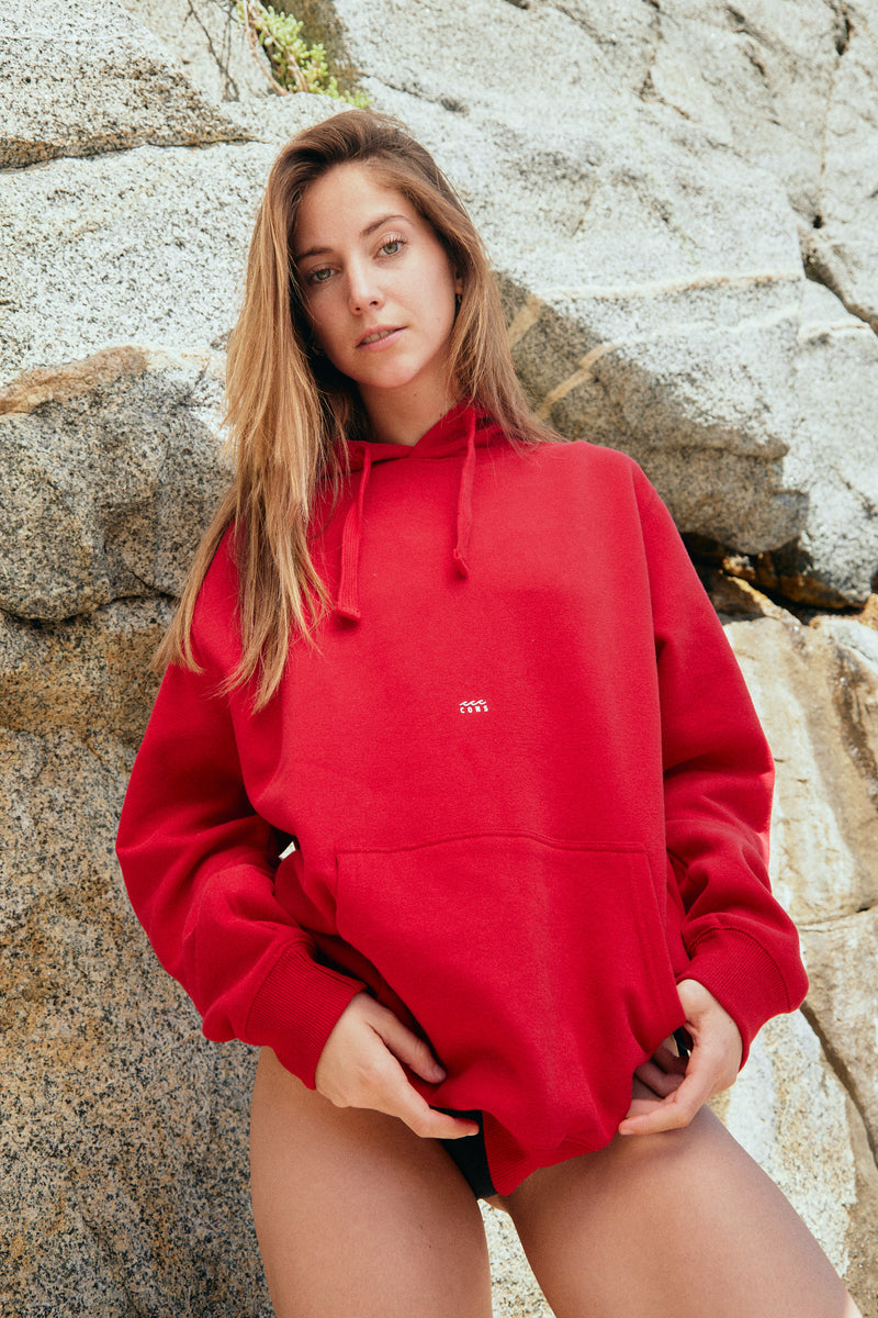 HOODIE HAWAI VIBES ROJO ♀