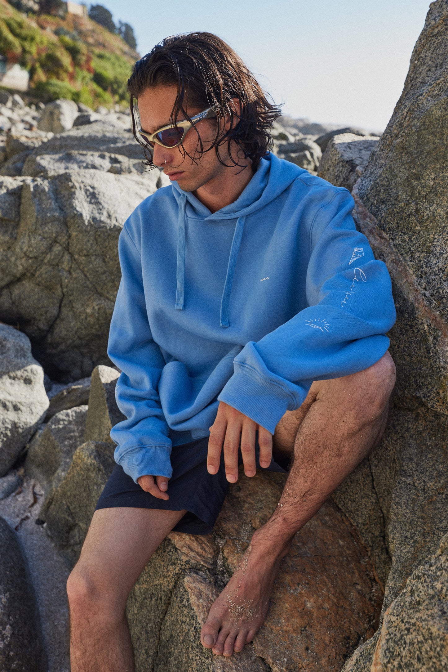 HOODIE SLEEVE BEACH SKY ♂