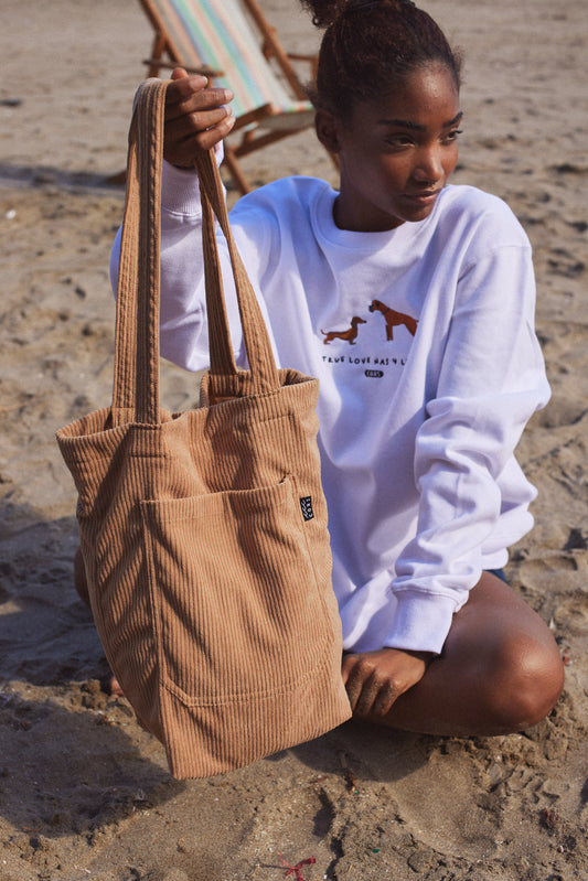 TOTE BAG CORDUROY CAMEL ♀