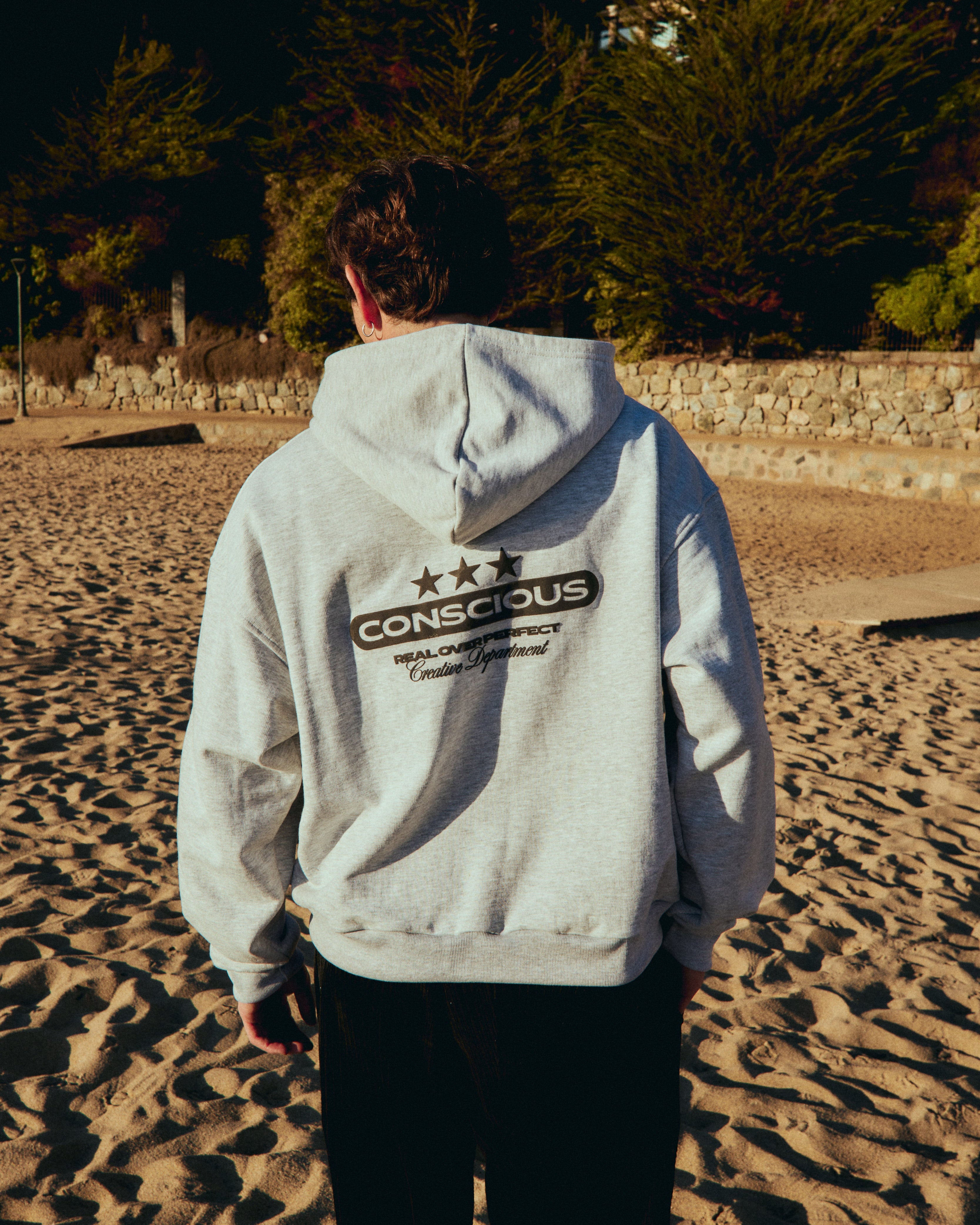 FULL ZIP REAL STUDIO STONE GRAY