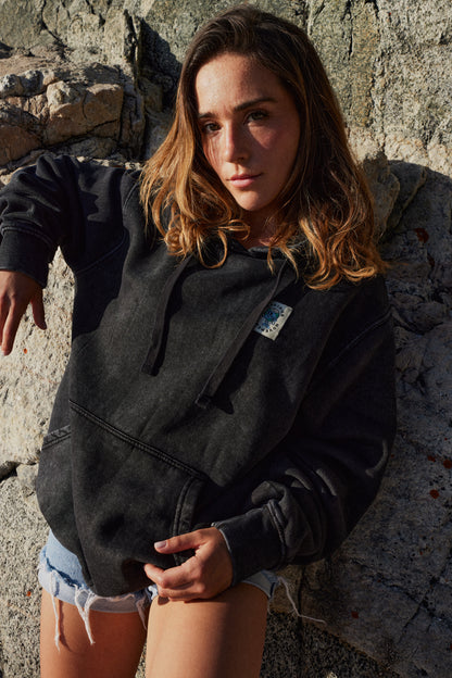 HOODIE MOVE NEGRO ACID WASH ♀