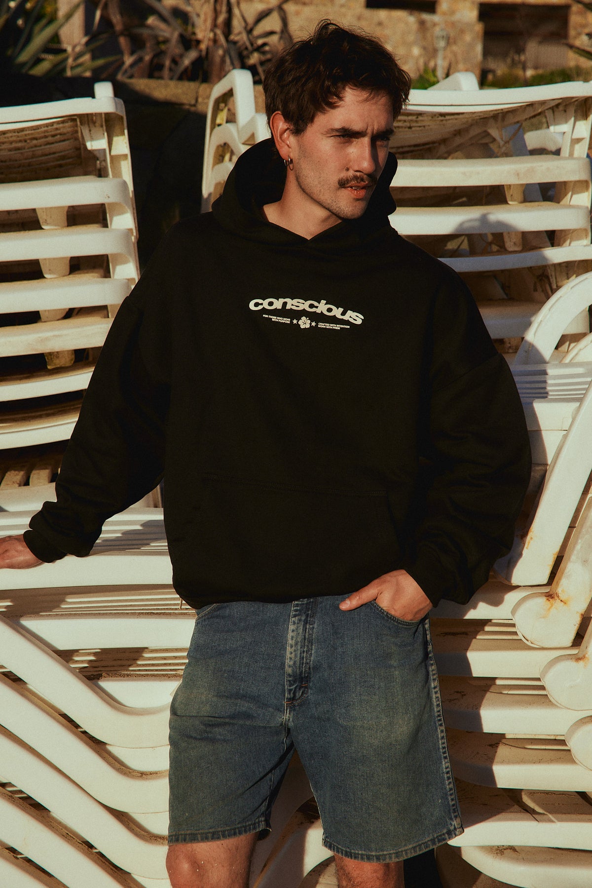 HOODIE CONS PURPUSE BLACK