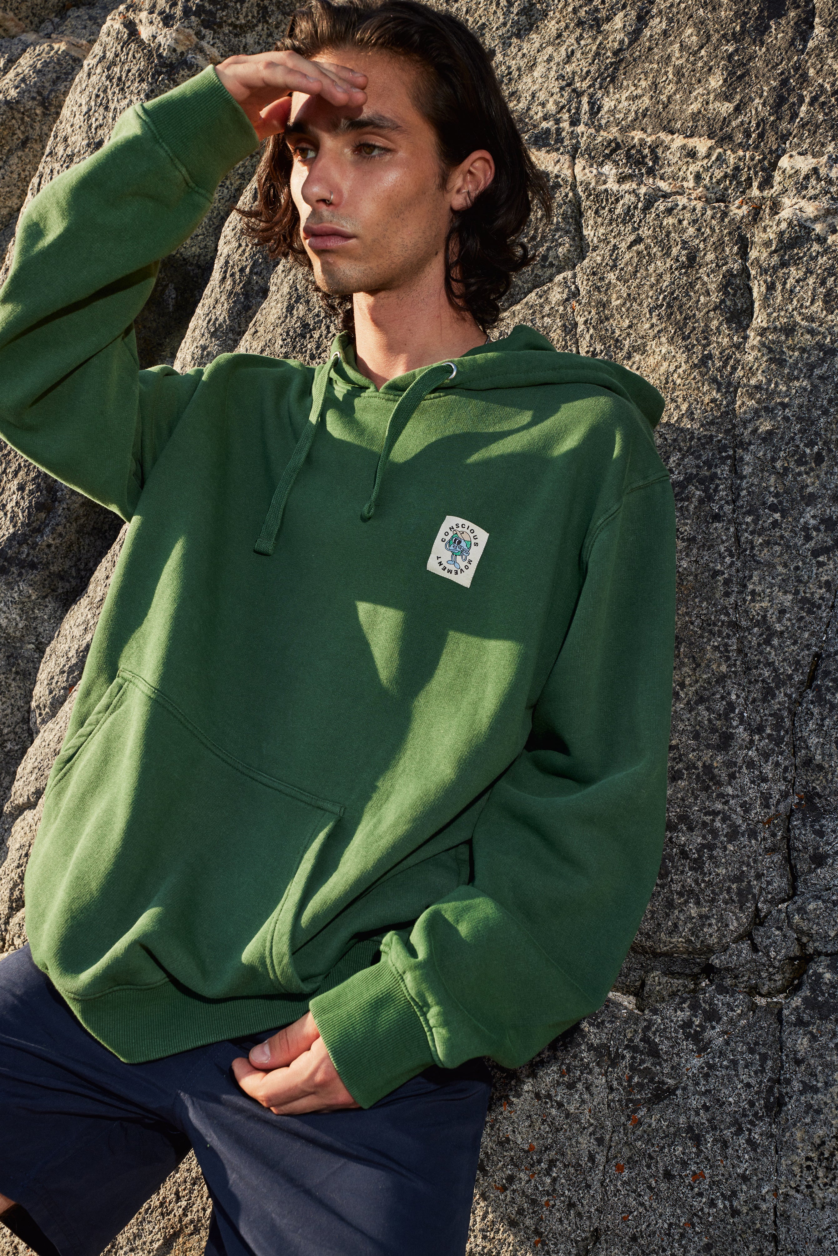 HOODIE MOVE VERDE ACID WASH