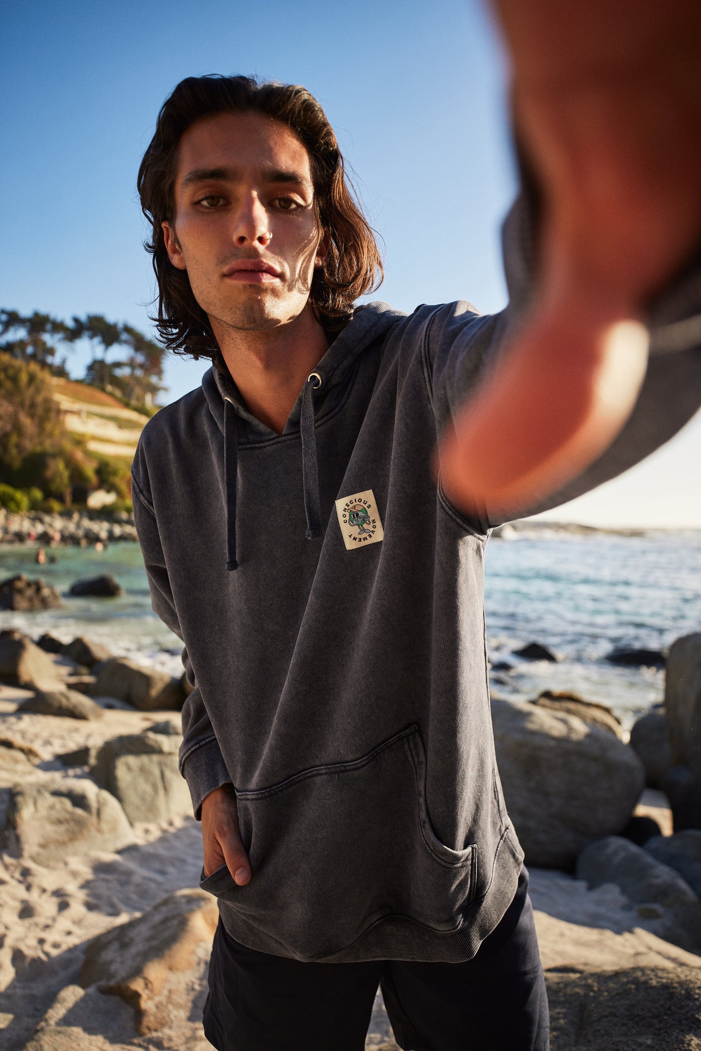 HOODIE MOVE AZUL ACID WASH ♂