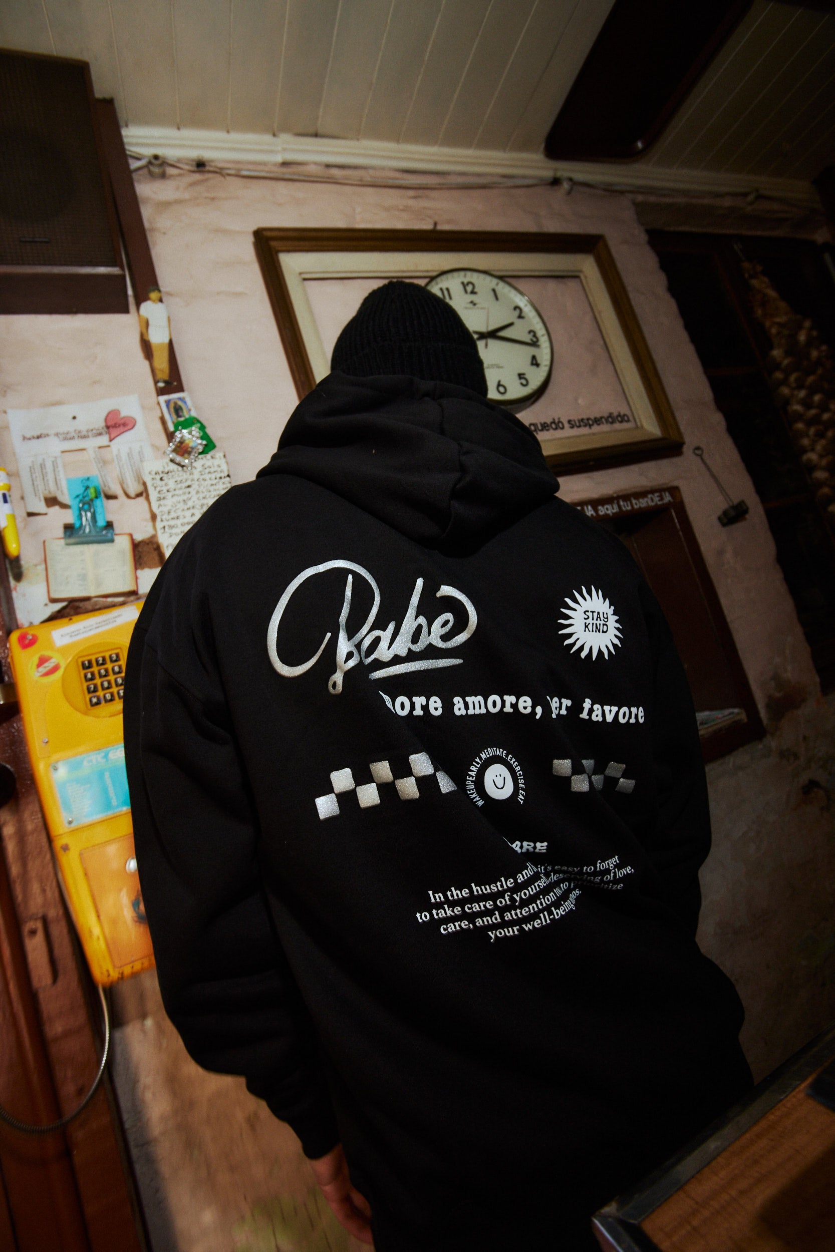 HOODIE BABE MORE AMORE BLACK