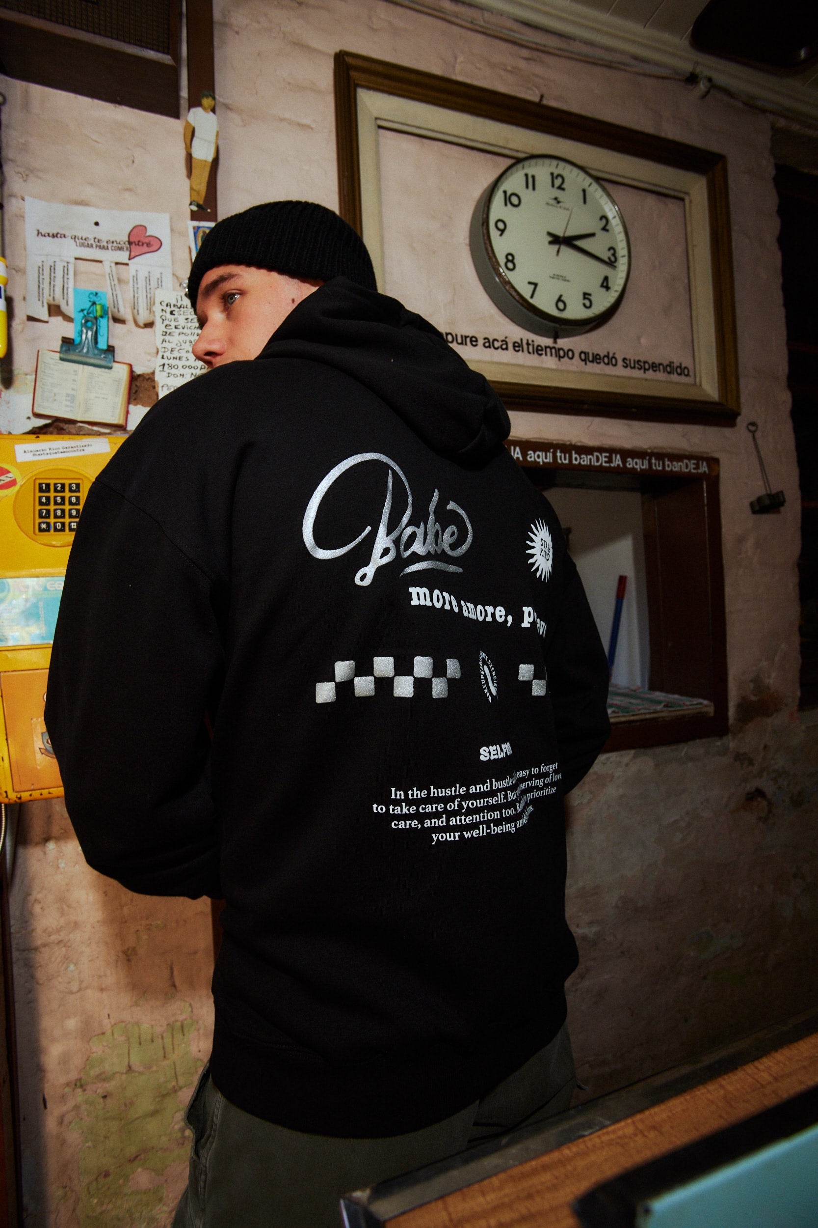 HOODIE BABE MORE AMORE BLACK