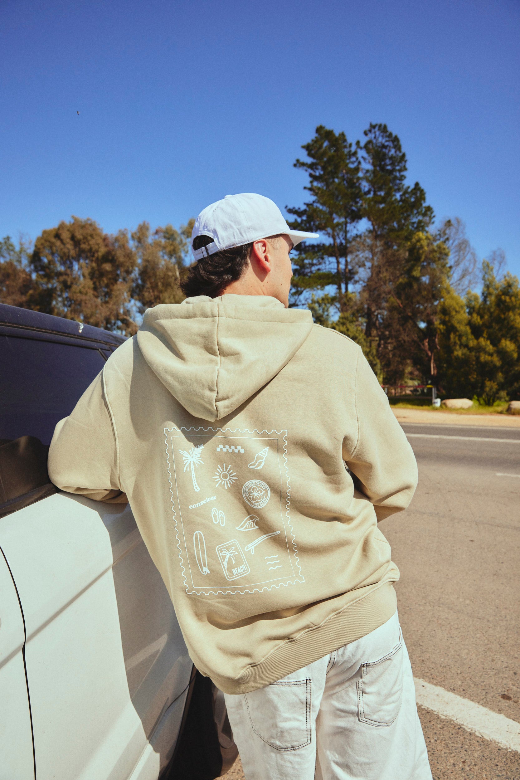 HOODIE BEACH VIBES OLIVO