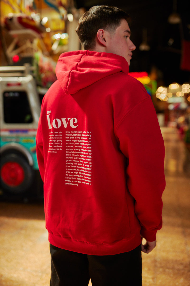 HOODIE TRUE LOVE ROJO ♂