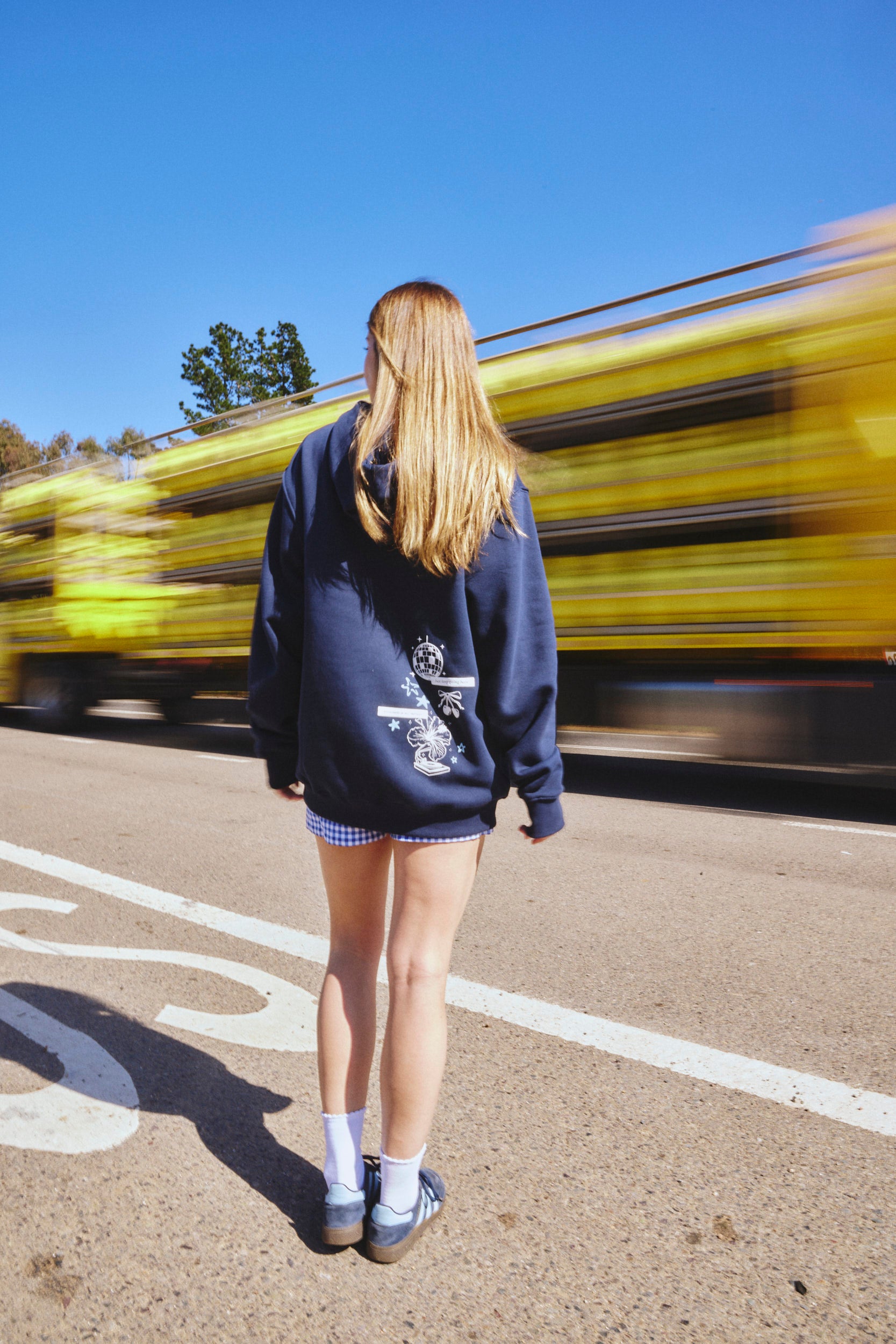 HOODIE DISCO THERAPY DEEP BLUE