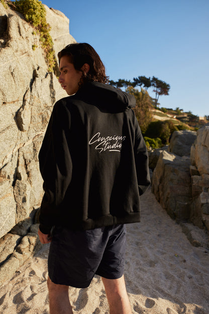 FULL ZIP BLACK STUDIO BOXY FIT ♂