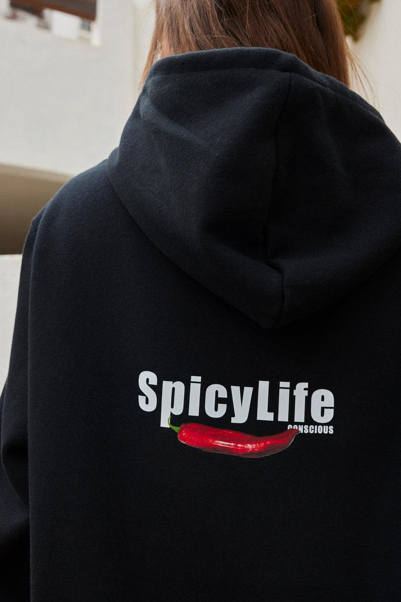 HOODIE SPICYLIFE NEGRO ♀