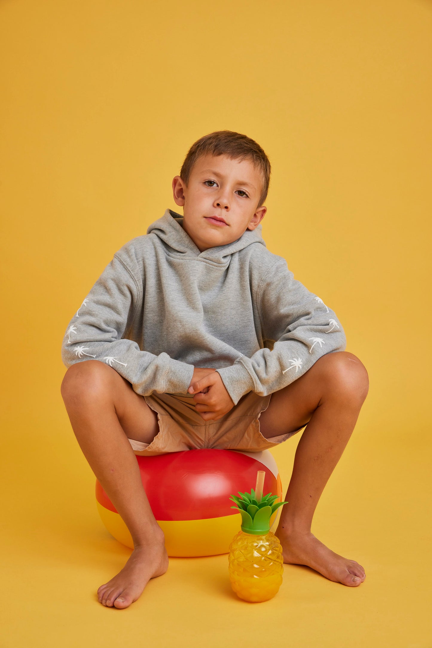 HOODIE PALM TREE GRIS KIDS