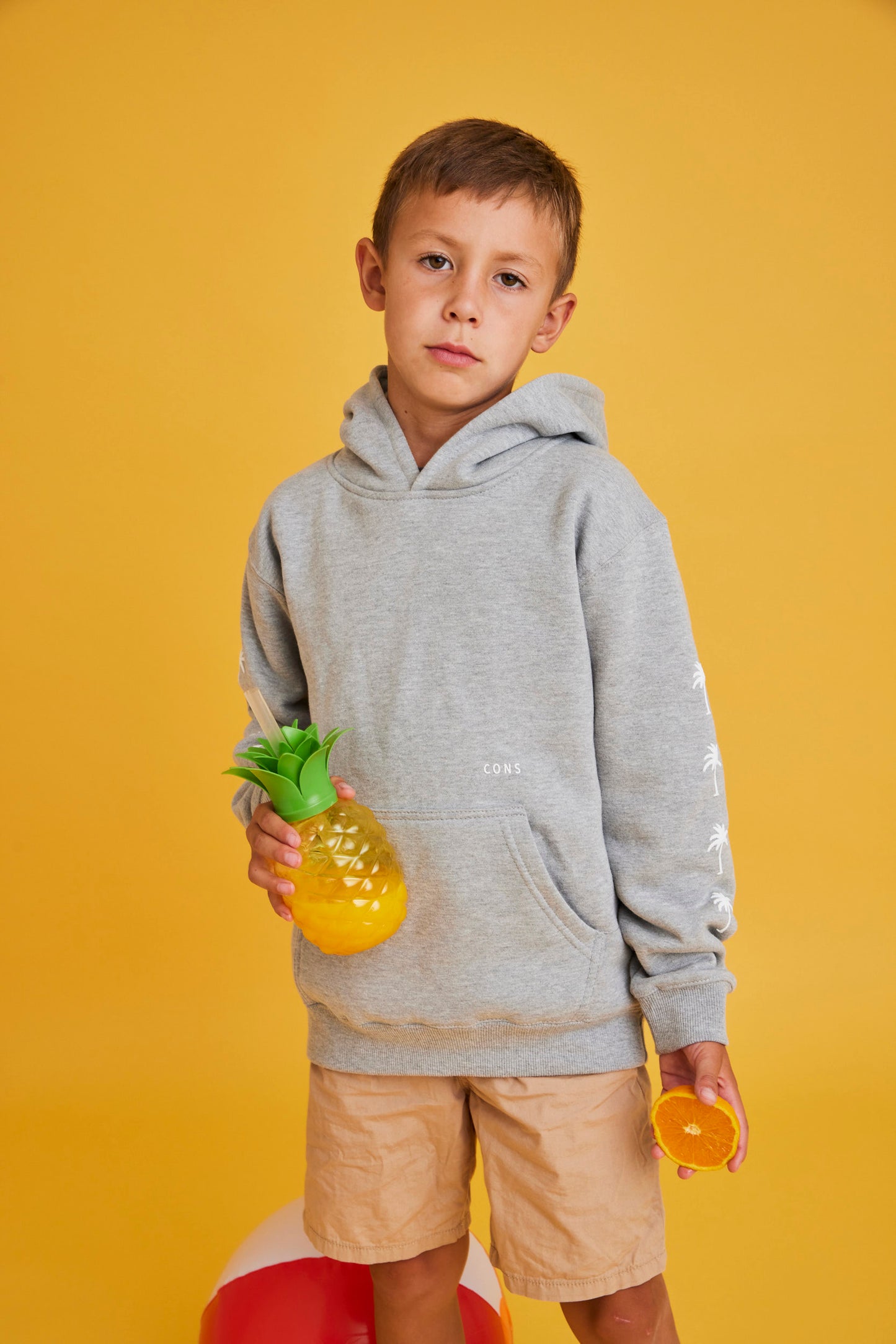 HOODIE PALM TREE GRIS KIDS