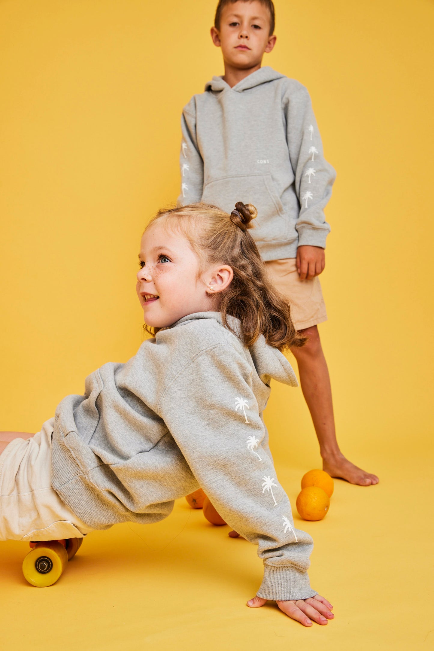 HOODIE PALM TREE GRIS KIDS