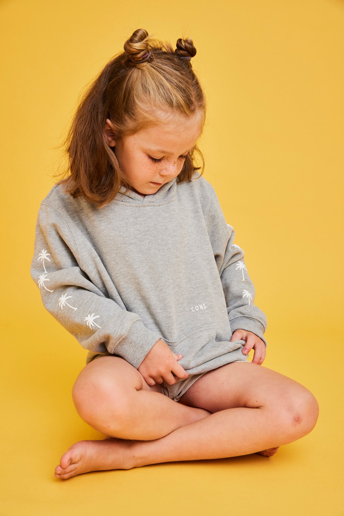 HOODIE PALM TREE GRIS KIDS