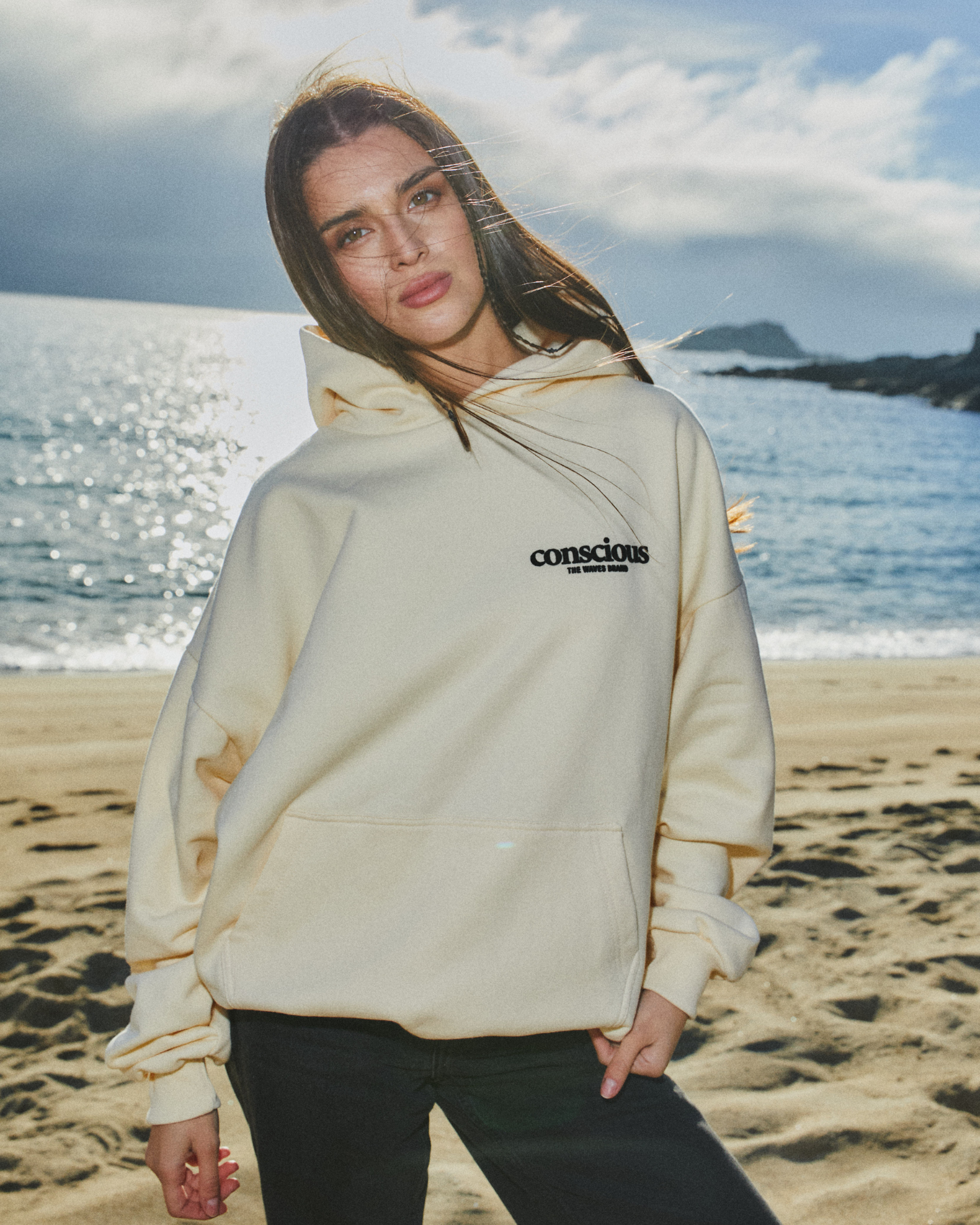 HOODIE WAVE CREMA