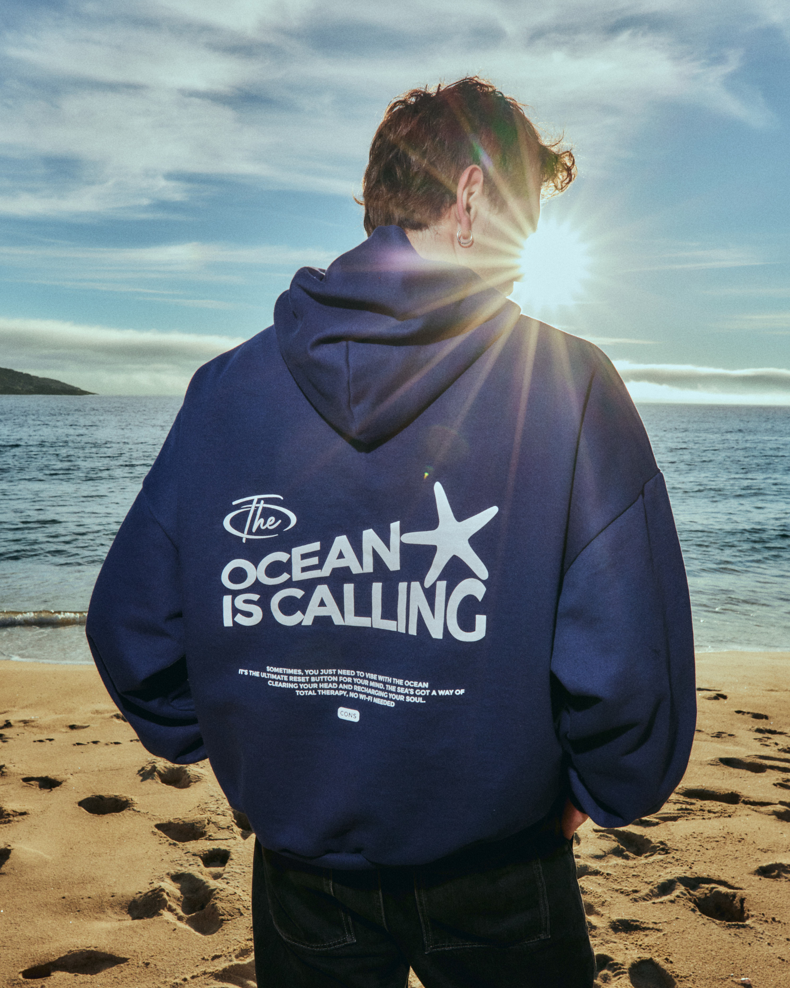 HOODIE OCEAN CALL BLUE