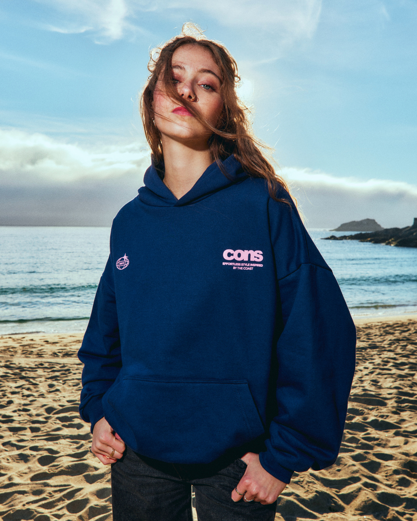 HOODIE CONS COAST BLUE