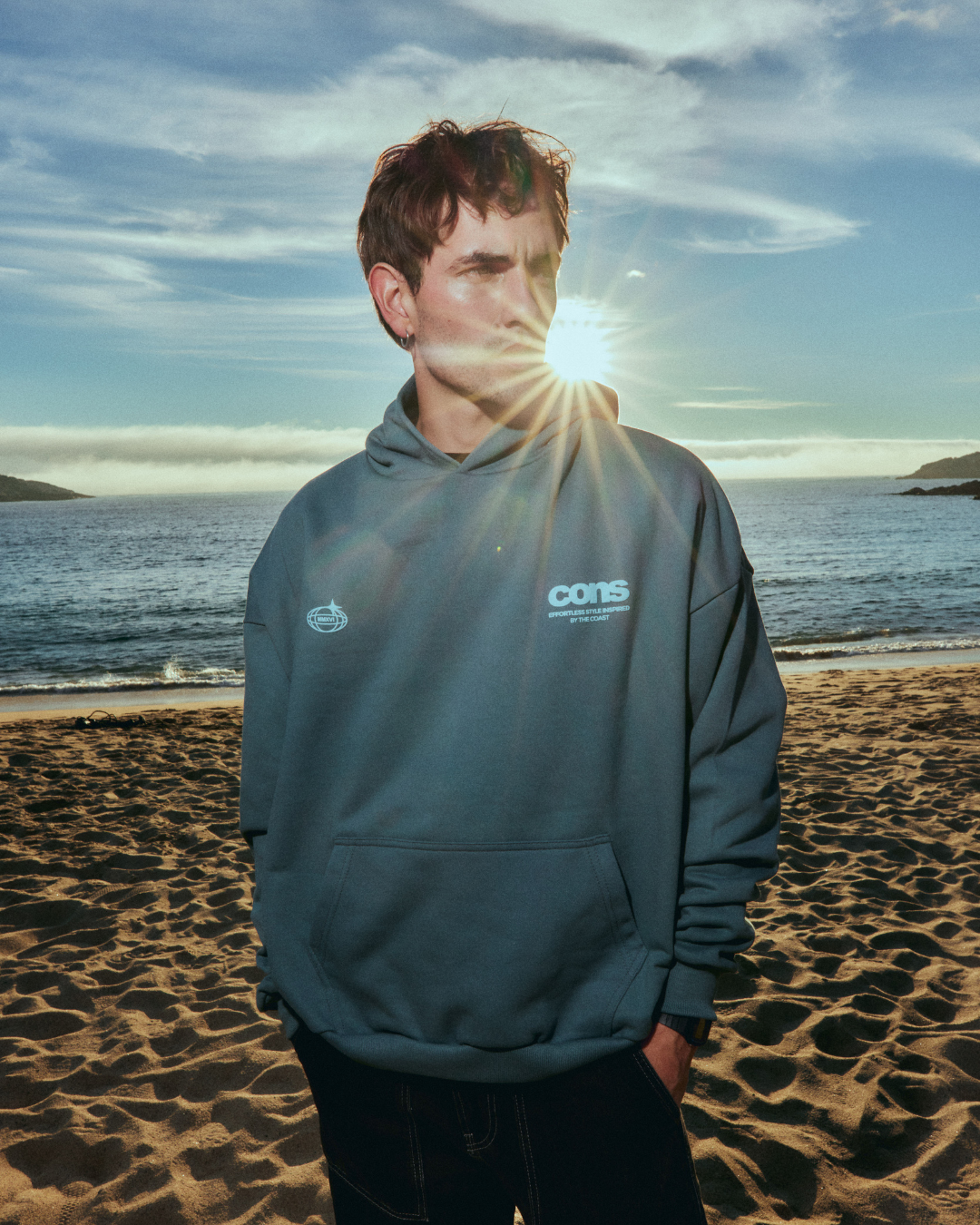 HOODIE COAST BLUE STEEL