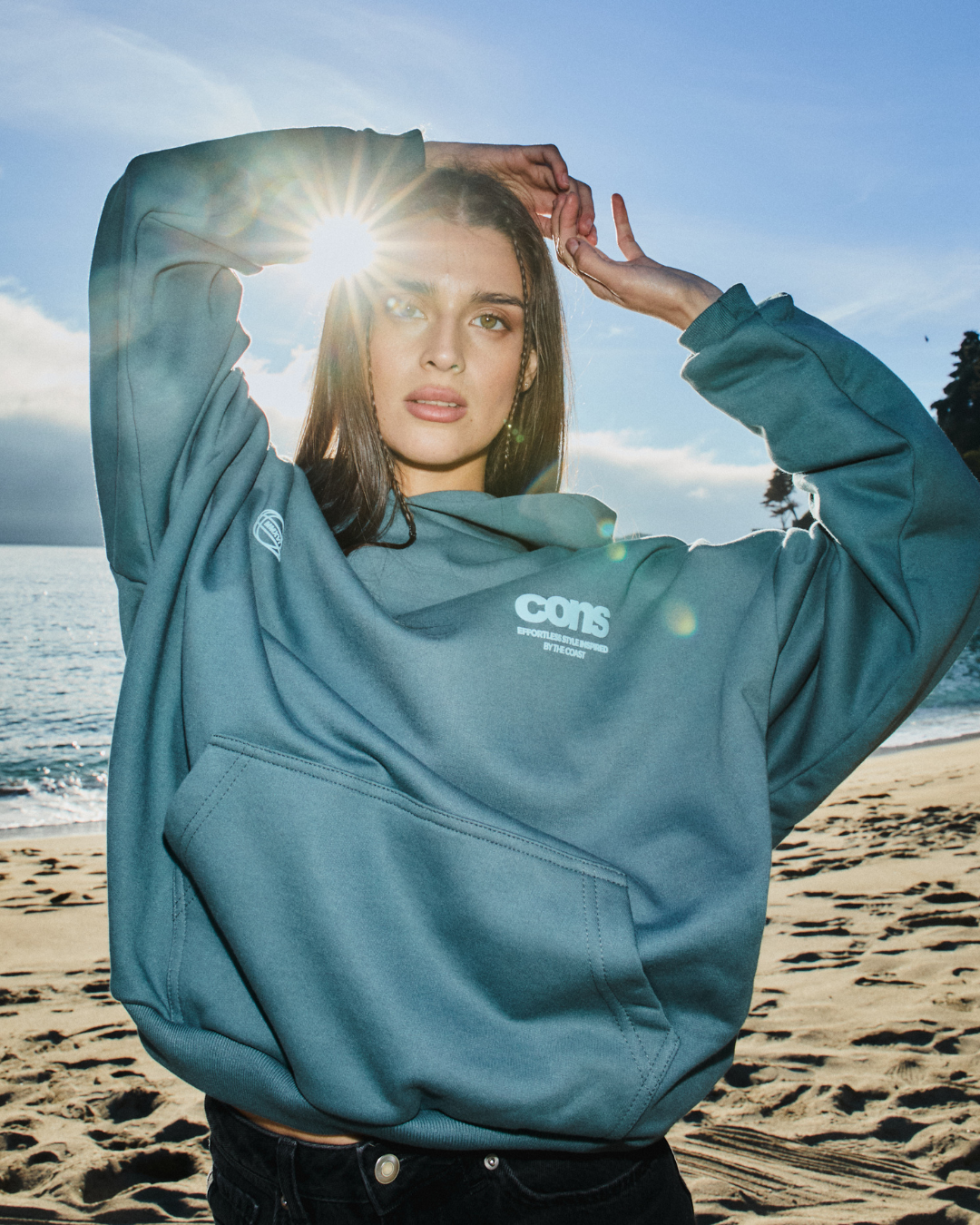HOODIE COAST BLUE STEEL