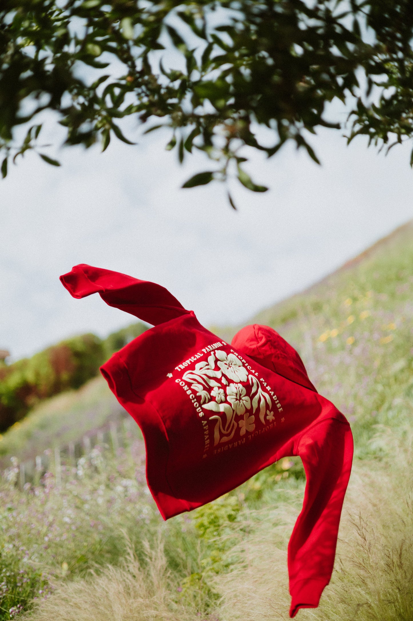 HOODIE TROPI PARADISE RED ♀