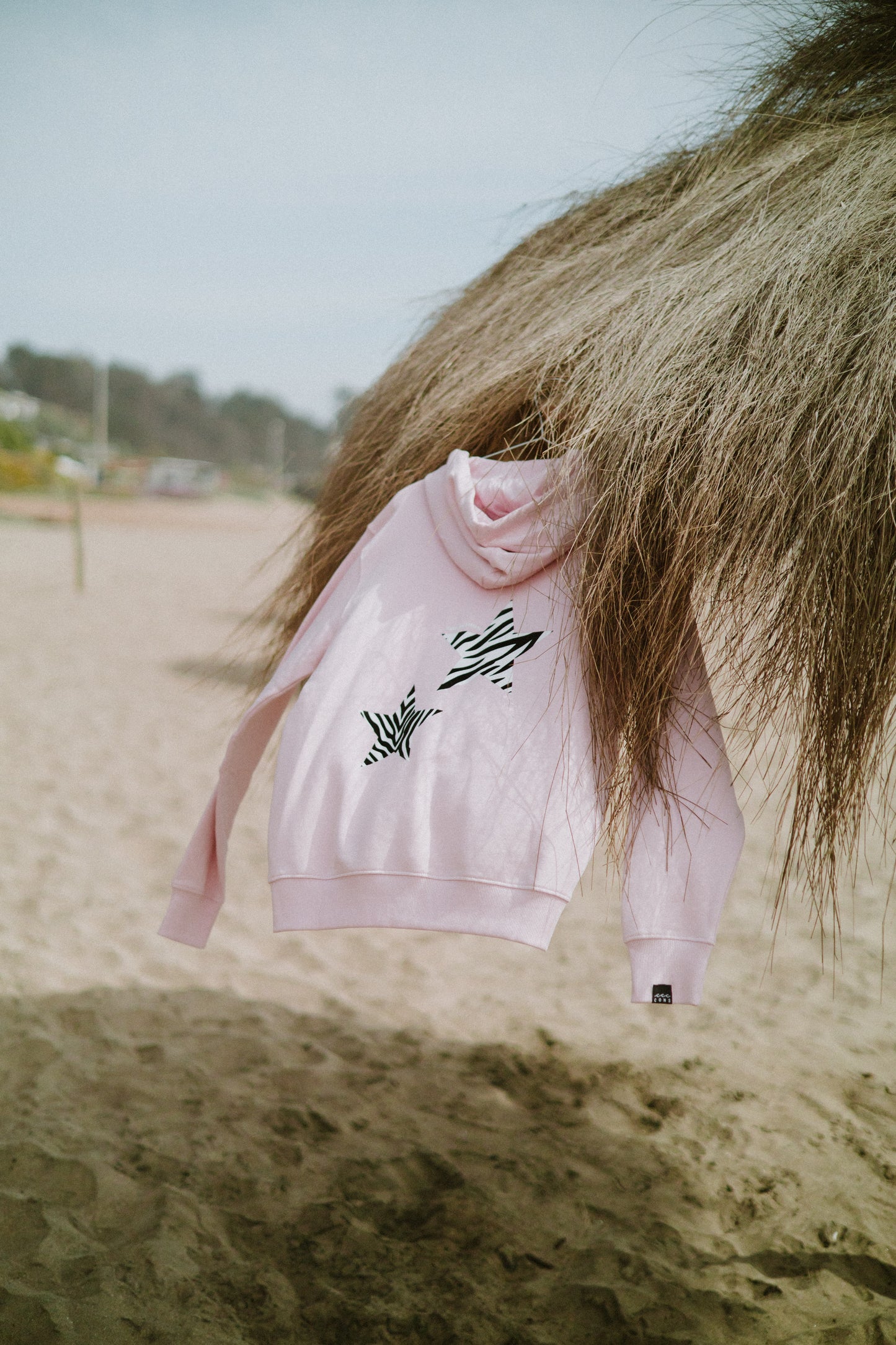 HOODIE ANIMAL PRINT STARS ROSA ♀