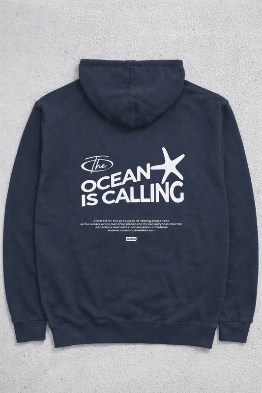 HOODIE OCEAN IS CALLING DEEP BLUE ♀