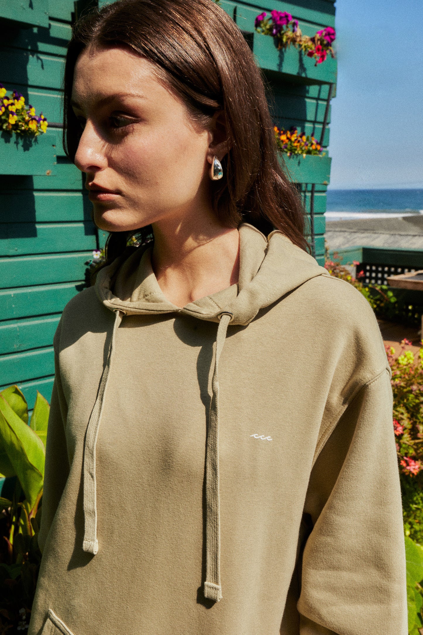HOODIE GOOD VIBES MMXVI OLIVO ♀
