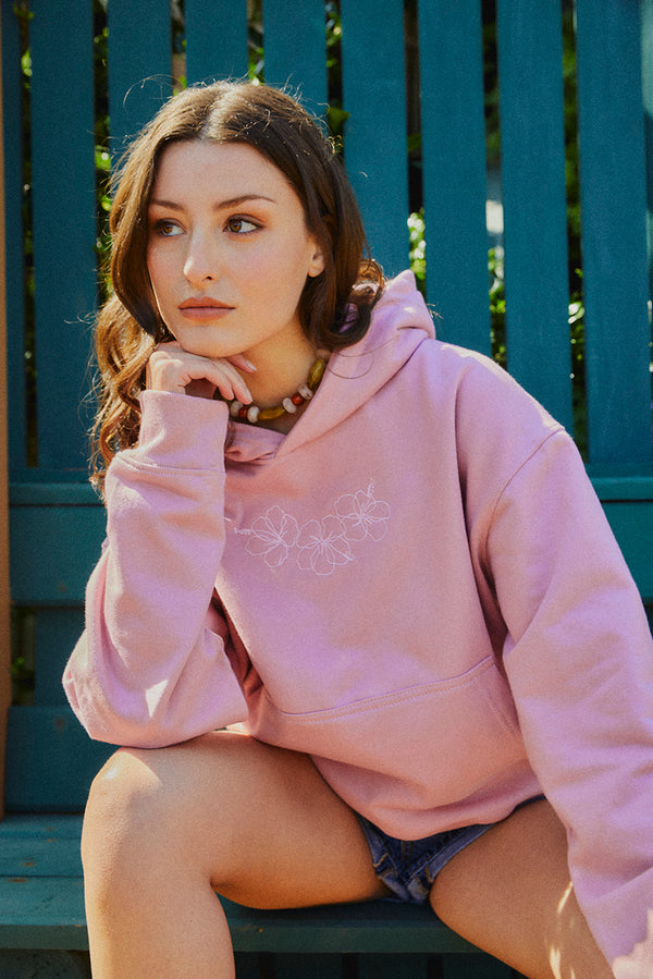 HOODIE FLOWERS ROSE BOXY FIT♀
