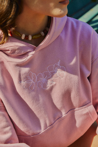 HOODIE FLOWERS ROSE BOXY FIT♀