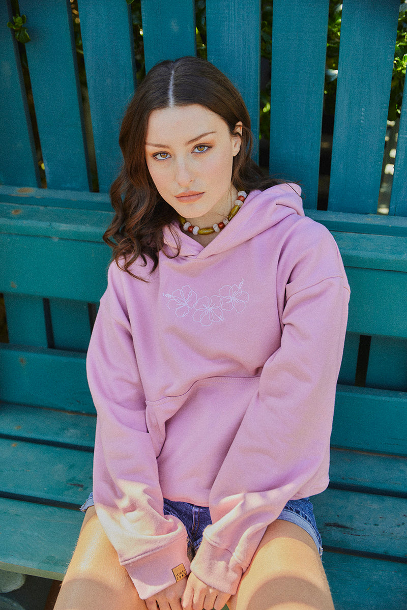 HOODIE FLOWERS ROSE BOXY FIT♀