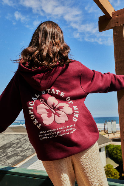 HOODIE HAWAI VIBES WINE ♀