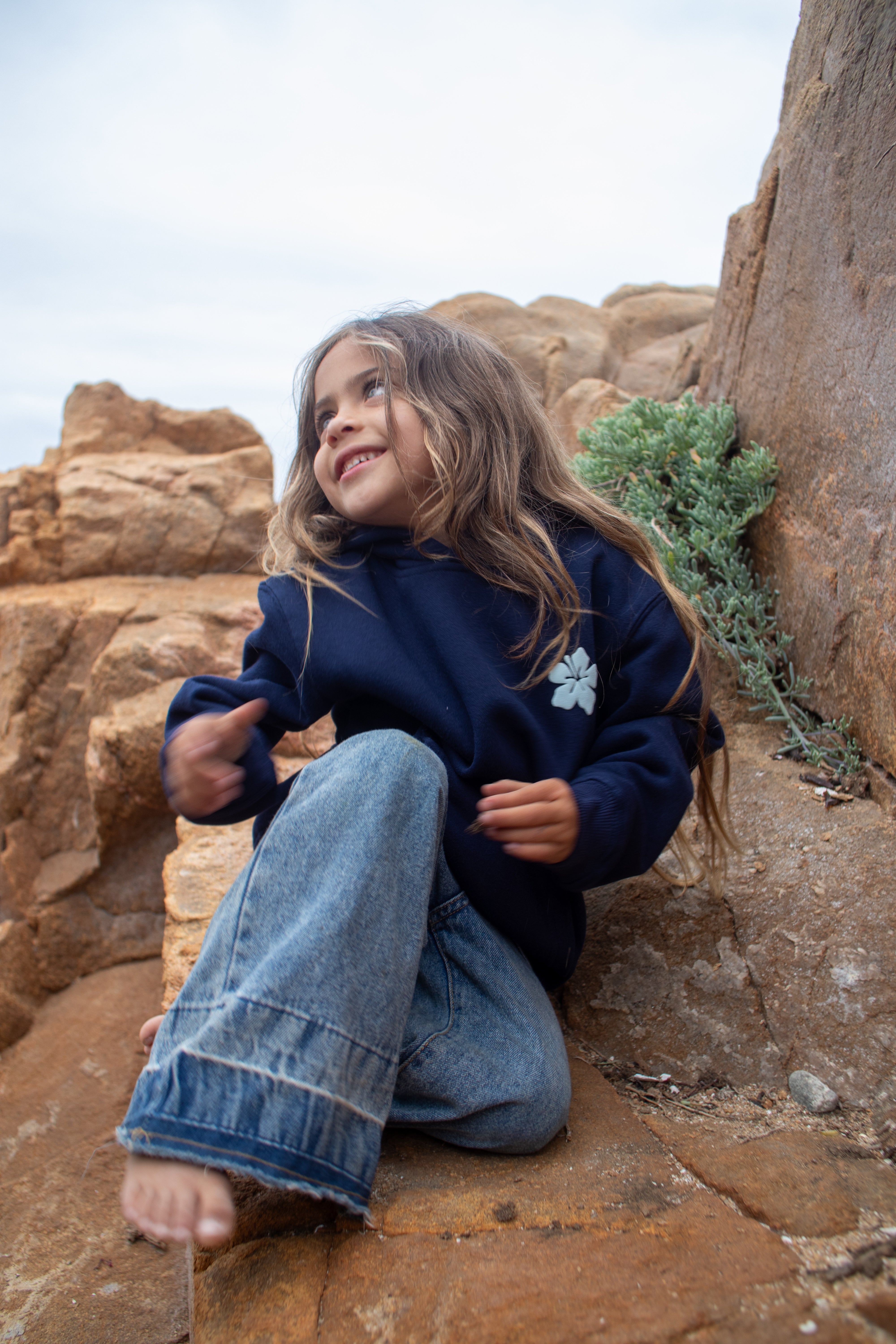 HOODIE TROPI PARADISE AZUL MARINO KIDS