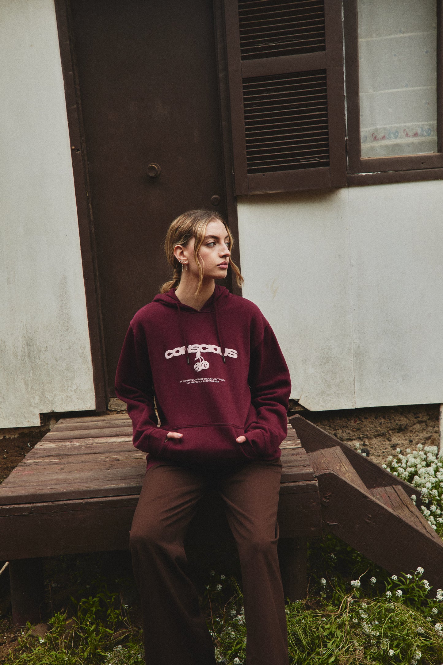 HOODIE CONSCIOUS IMPERFECT WINE ♀