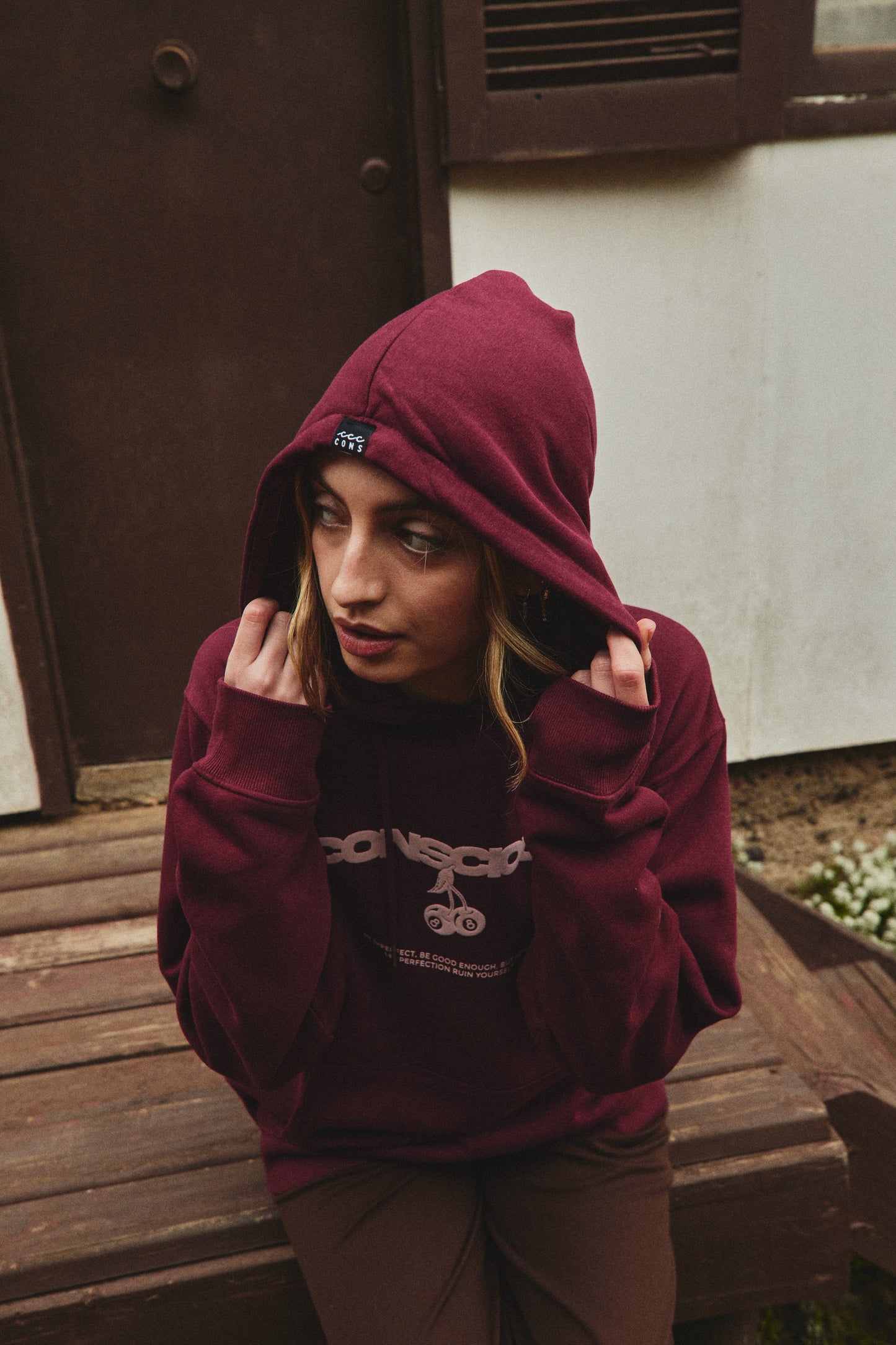 HOODIE CONSCIOUS IMPERFECT WINE ♀
