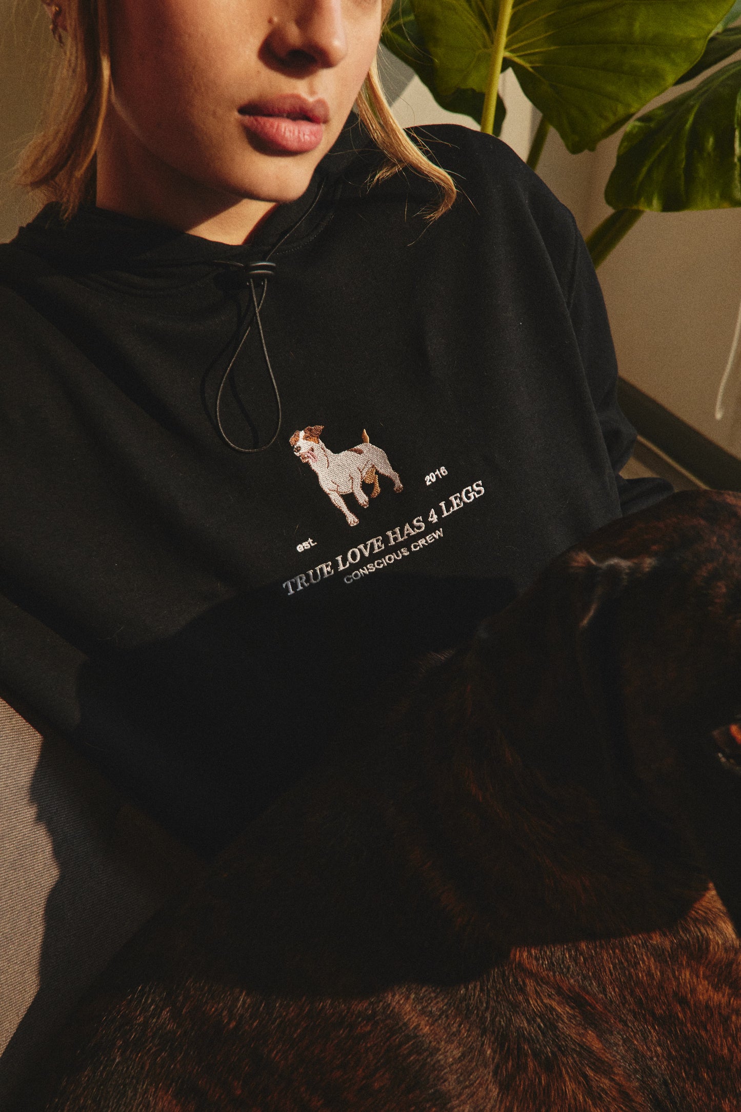 HOODIE TRUE LOVE DOG BLACK ♀
