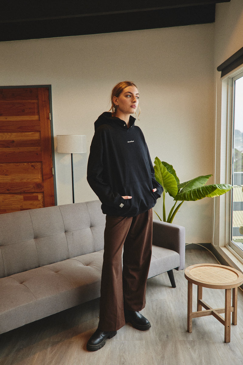HOODIE CONSCIOUS STARS BLACK ♀