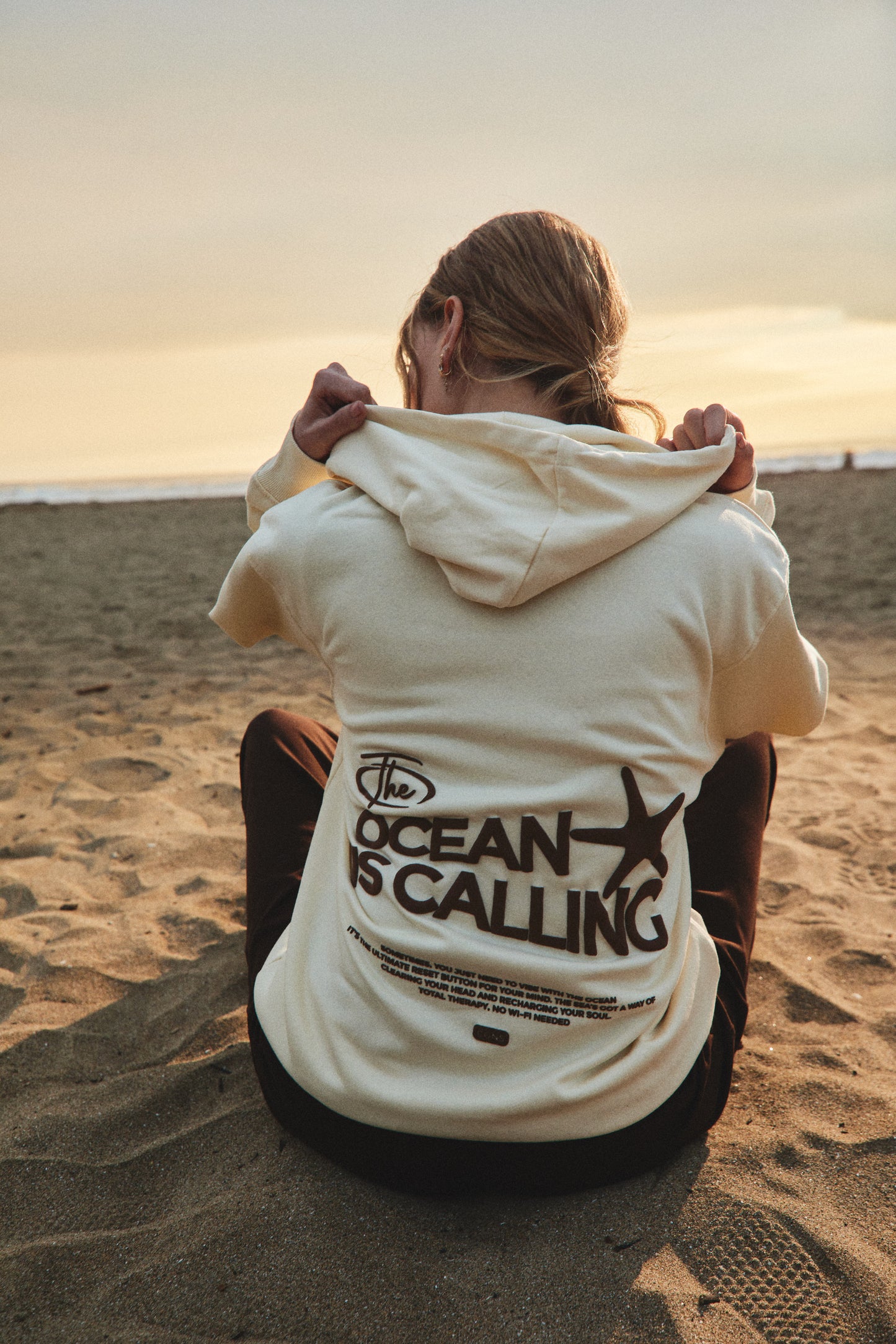 HOODIE OCEAN IS CALLING BABY YELLOW ♀