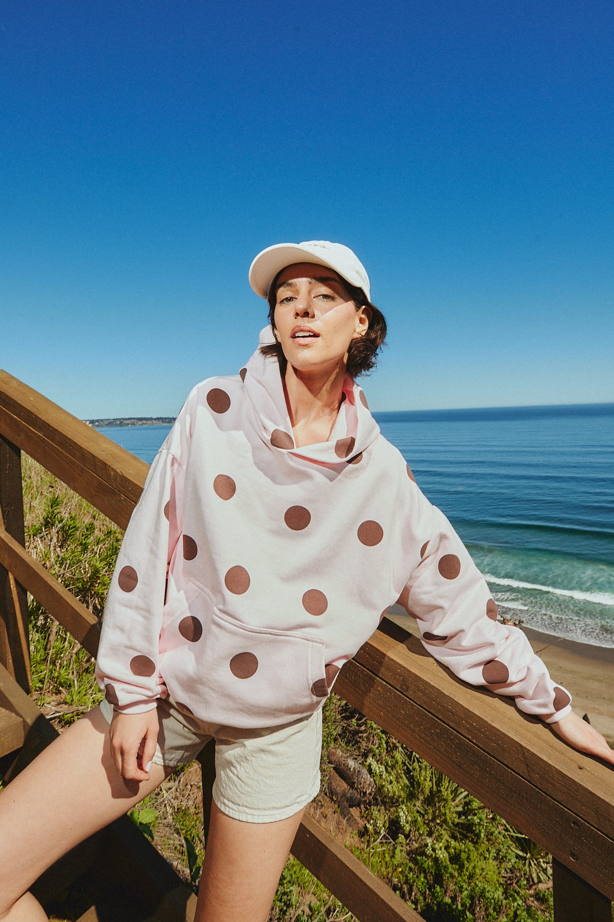 HOODIE CANDY DOTS ROSE