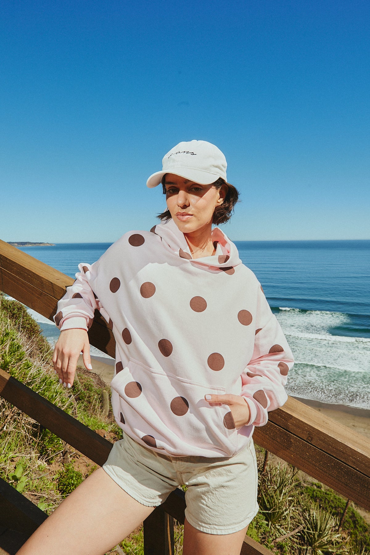 HOODIE CANDY DOTS ROSE